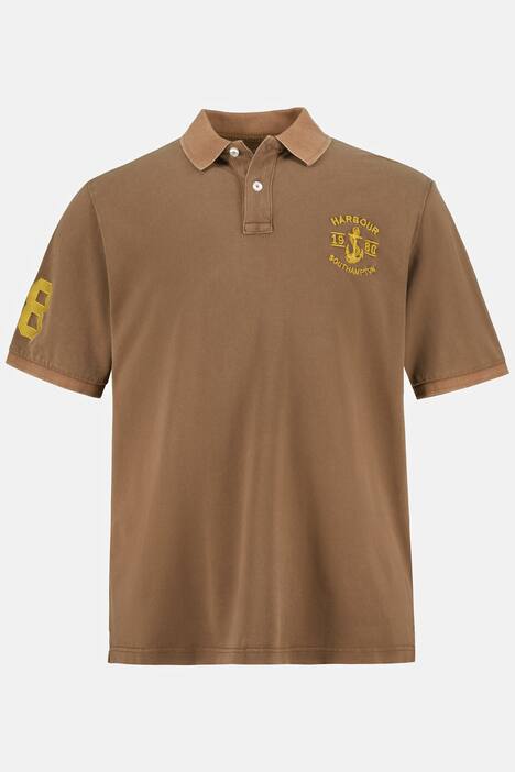 Polo, media manga, piqué, insignias, hasta 8 XL