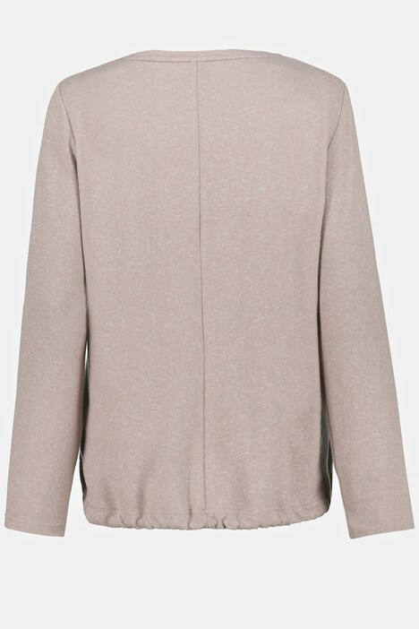 Sweatshirt, Ziernaht, Rundhals, Langarm, kuschelweich, hochwertige Viskose