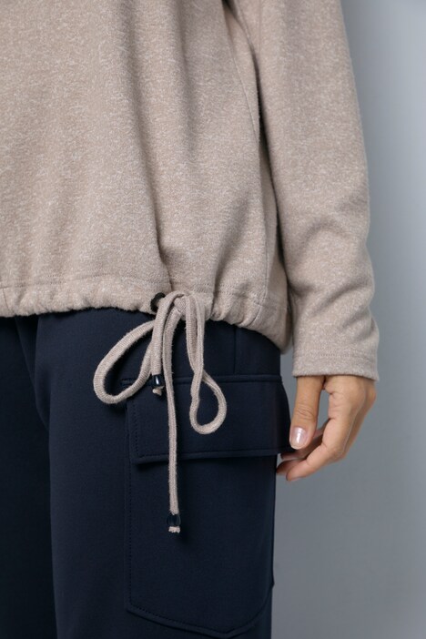Sweatshirt, Ziernaht, Rundhals, Langarm, kuschelweich, hochwertige Viskose