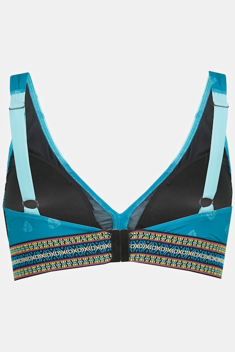 Bikini Con Coppe Morbide Fascia Decorativa Nodi Decorativi E Stampa