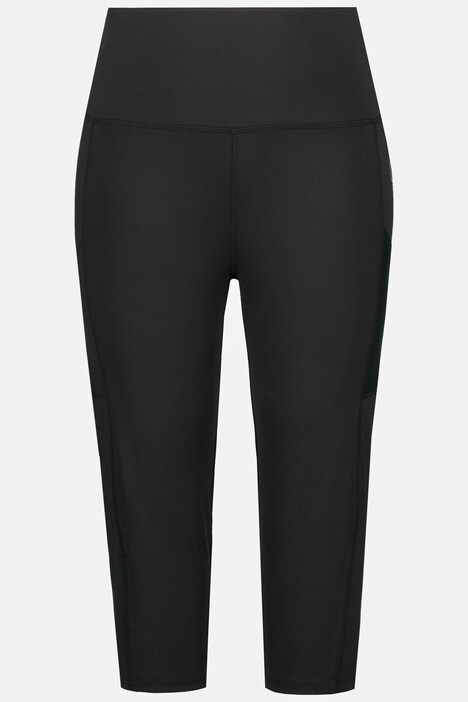 Legging capri de sport, taille haute, poches