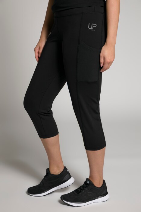 Legging capri de sport, taille haute, poches