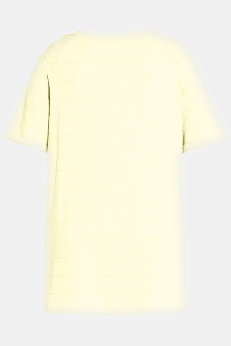 Textured Stripe V-Neck Raglan Sleeve Tee