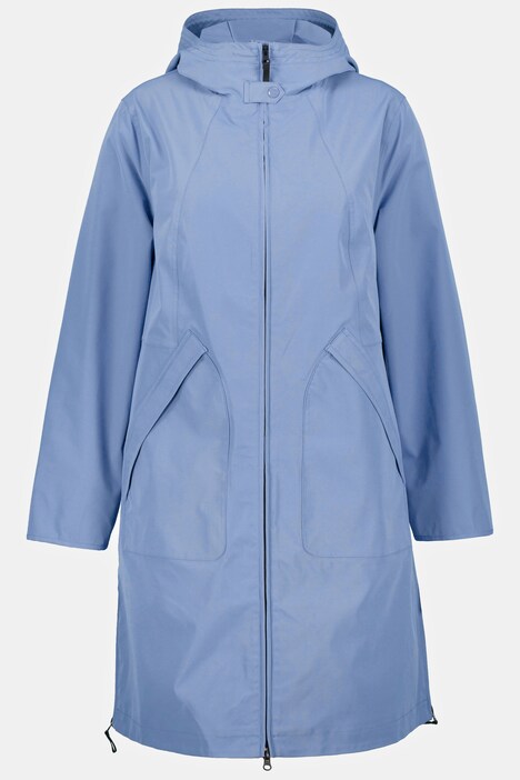 Veste fonctionnelle, imperméable, capuche, zip double curseur