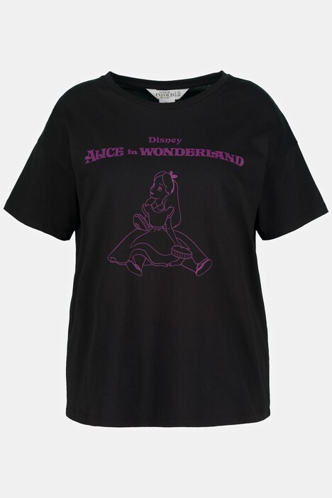 T-shirt, Oversized, col rond, manches courtes, Alice au pays des merveilles