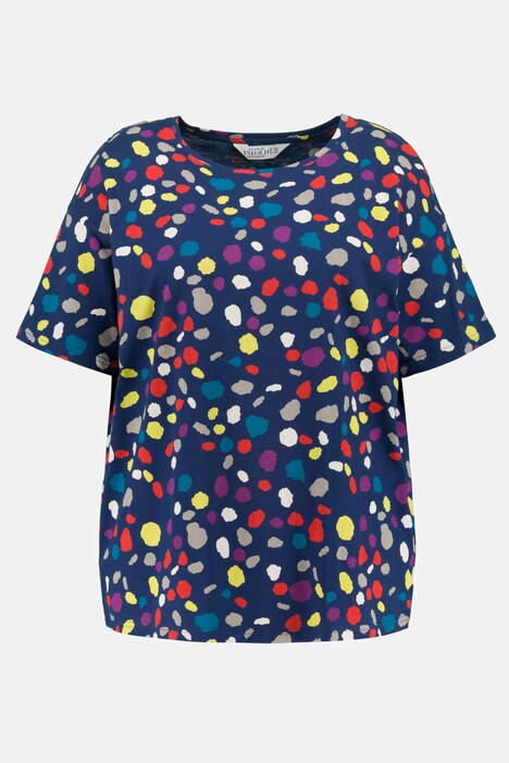 shirt, oversized fit, ronde hals, korte mouwen, grafische print