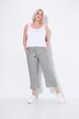 Pantalon 7/8 en lin, naturellement respirant. Taille élastique