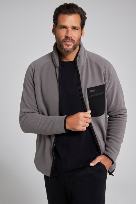 Veste polaire JAY-PI, col montant, poche poitrine zippée, manches raglan