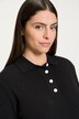 Polo de punto, estructura, cuello de polo, manga al codo