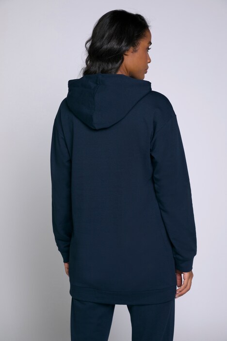 Longsweater, Kapuzenshirt, Langarm, Saum-Reißverschluss