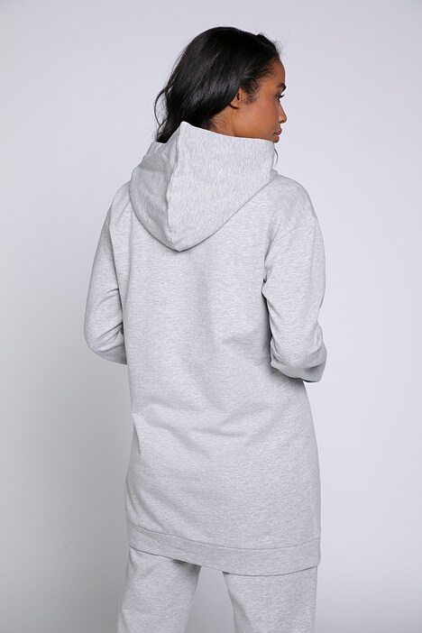 Longsweater, Kapuzenshirt, Langarm, Saum-Reißverschluss