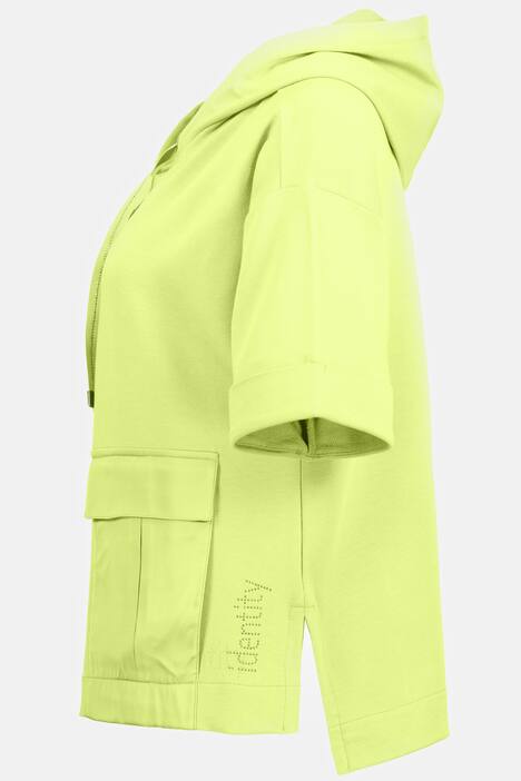 Sweatshirt, Identity, Taft-Details, Kapuze, 3/4-Arm