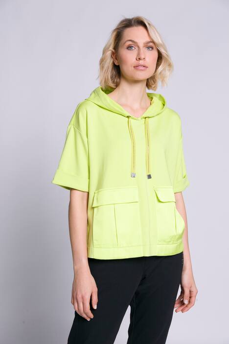 Sweatshirt, Identity, Taft-Details, Kapuze, 3/4-Arm