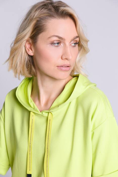 Sweatshirt, Identity, Taft-Details, Kapuze, 3/4-Arm