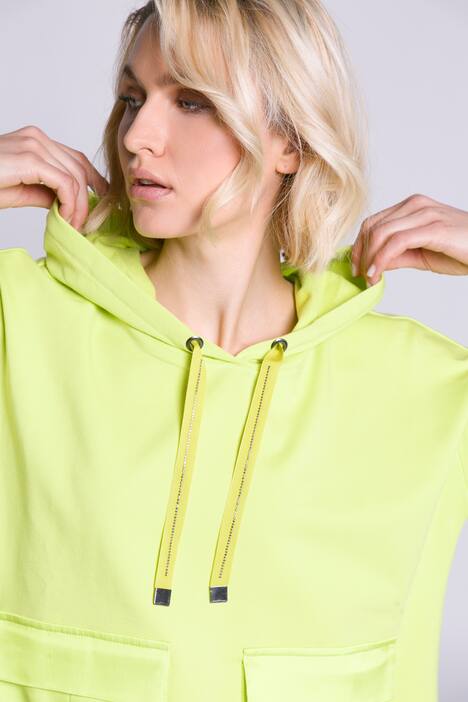 Sweatshirt, Identity, Taft-Details, Kapuze, 3/4-Arm