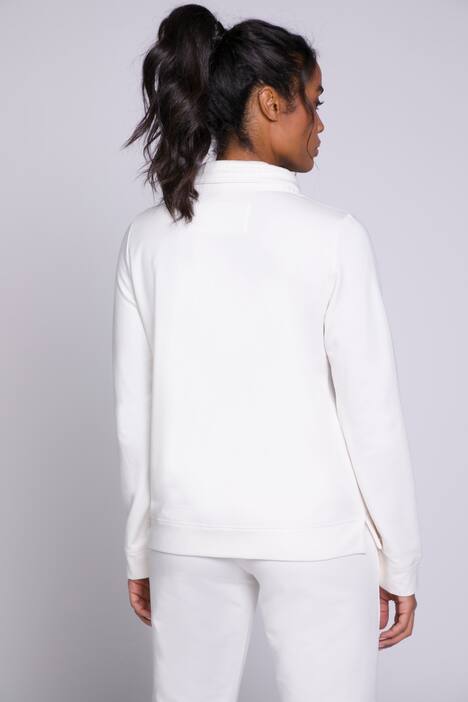 Sweatjacke, extraweich, Stehkragen, Bindeband, Zipper