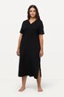 Chemise de nuit en modal mélangé, manches courtes et broderies ajourées