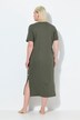 Chemise de nuit en modal mélangé, manches courtes et broderies ajourées