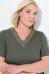 Chemise de nuit en modal mélangé, manches courtes et broderies ajourées