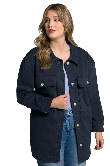 Džínová bunda, oversize, límeček