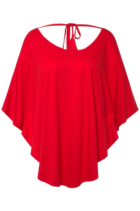 Tričko-kimono, A střih, průstřihy, kulatý výstřih, 3/4 rukávy