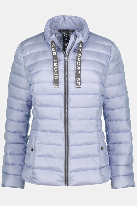 Steppjacke, Stehkragen, Zierband, leicht