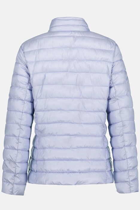 Steppjacke, Stehkragen, Zierband, leicht