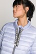 Steppjacke, Stehkragen, Zierband, leicht