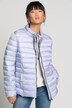 Steppjacke, Stehkragen, Zierband, leicht