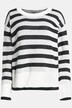 Pullover, Boxy-Form, Streifen, Stehkragen, Langarm