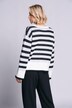 Pullover, Boxy-Form, Streifen, Stehkragen, Langarm