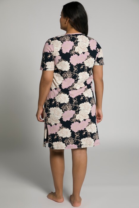 2 Pack of Cotton Sleep Tees - Elegant Floral, Solid