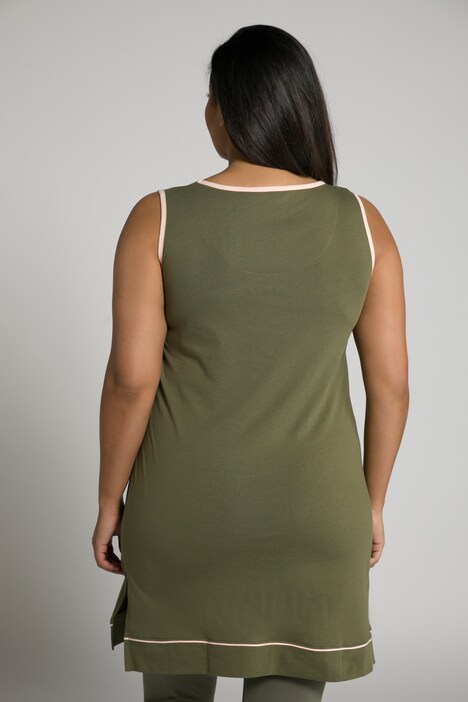 Graphic Giraffe Print Cotton Tank Sleep Tee