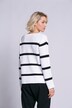 Pullover, Ringel, Oversized, Ajour, Rundhals, Langarm