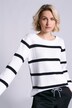 Pullover, Ringel, Oversized, Ajour, Rundhals, Langarm