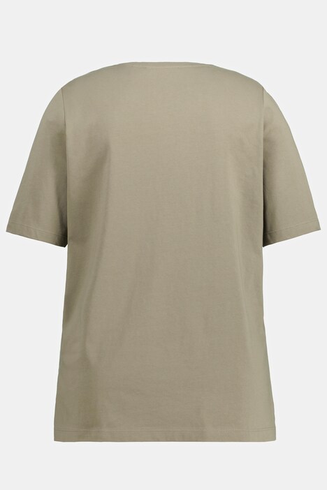 T-shirt, med print, rund hals, halvlange ærmer, økologisk bomuld