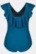 Flounce V-Neck Front Lined Swimsuit