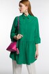 Eyelet Embroidered Button Front Ruffle Hem Shirt