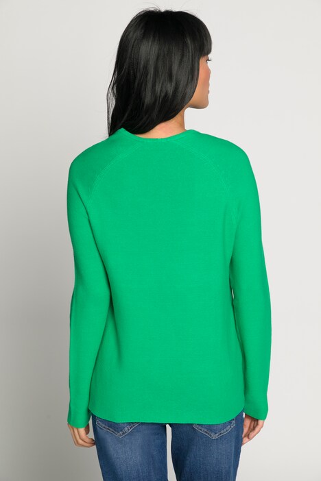 Pullover, Identity, Linksstrick, V-Ausschnitt, Langarm