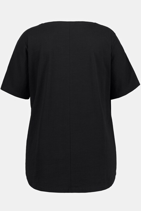 T-Shirt, Sonne, Oversized, Rundhals, Fledermaus-Halbarm