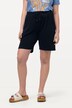 Bermuda, jersey flammé, taille élastique, coton bio