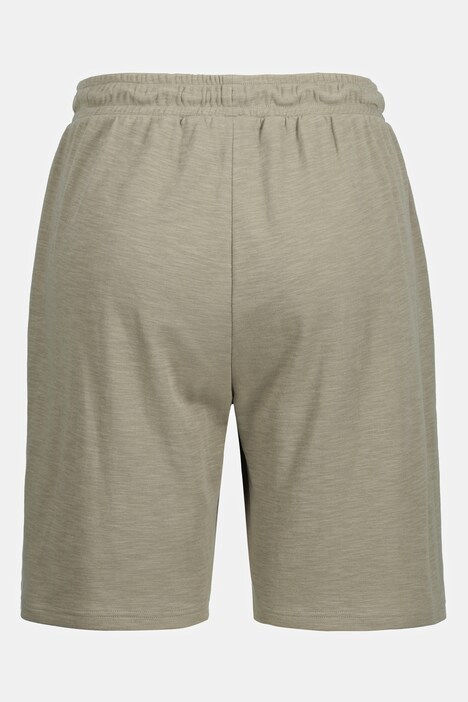 Bermuda, jersey flammé, taille élastique, coton bio