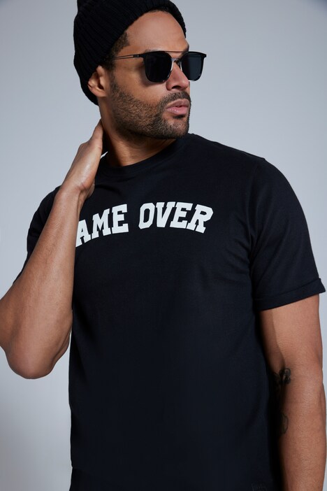 STHUGE T-skjorte, Game Over, rund hals, halvermet, opptil 8XL