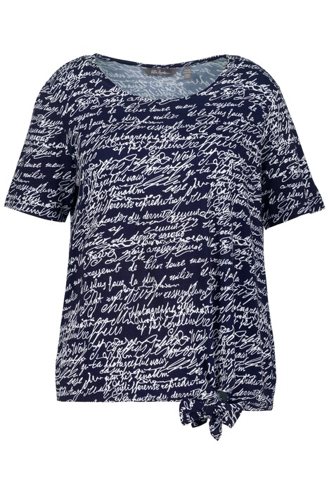 Tričko, Classic střih, písmena, kulatý výstřih, krátké rukávy, uzly
