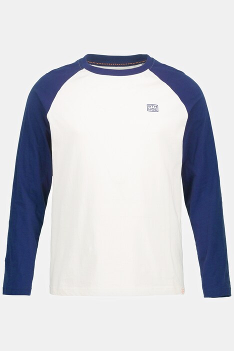 STHUGE T-shirt, rugprint, ronde hals, lange mouwen, t/m 8 XL