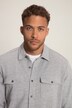 Chemise en molleton, surchemise#, STHUGE, manches longues, Modern Fit, col Kent, jusqu'au 8 XL