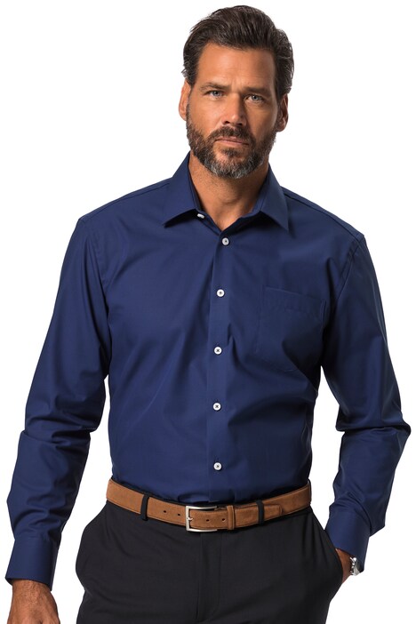 Košile, Business, nežehlí se, Kent límec, dlouhé rukávy, Comfort střih, do 8XL