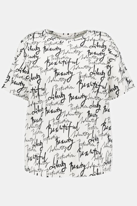 Allover Writing Print Tee