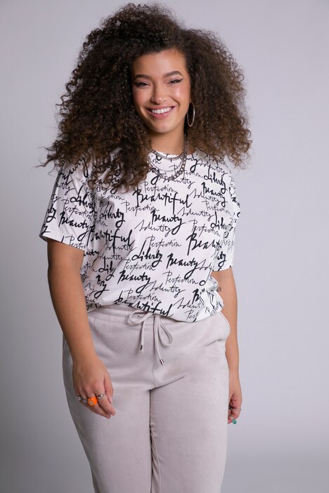 Allover Writing Print Tee