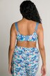 Reggiseno sostenitivo senza ferretto con stampa astratta in stile animalier e coppa C-H